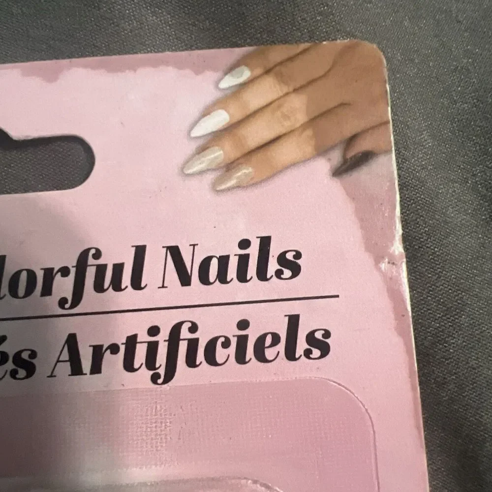 B Color Artificial Colorful‎ Press on Nails Oval Shape, Glue Not Included 60 PC